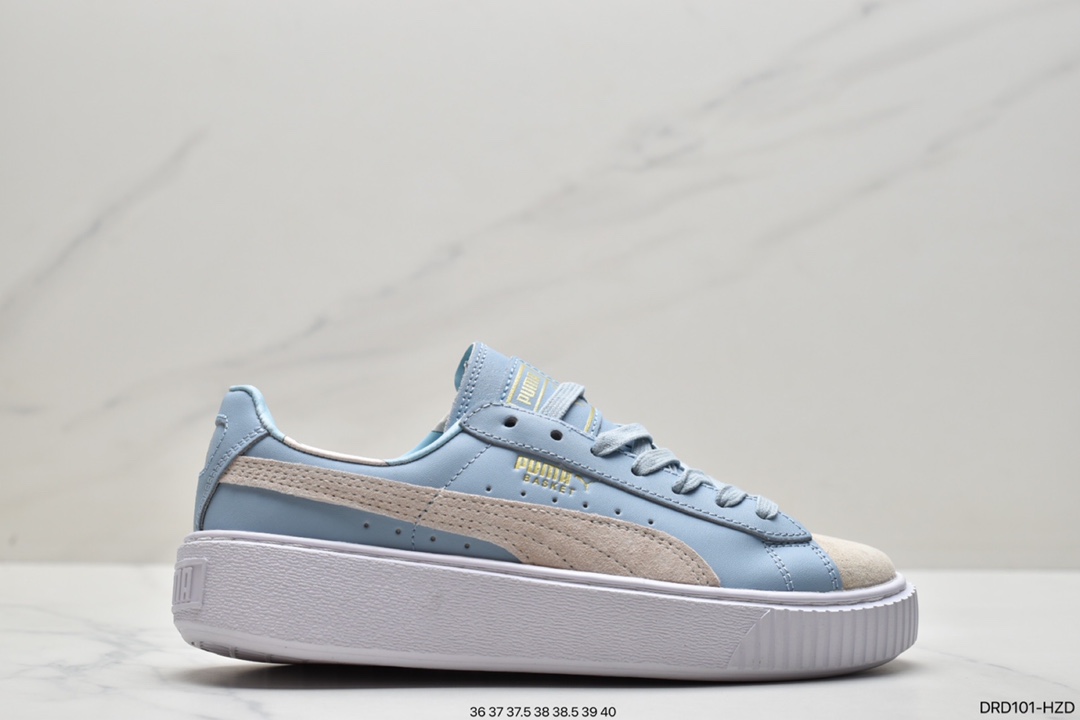 板鞋, Puma, PLATFORM, Basket - 彪马Puma Basket Platform 蕾哈‮二娜‬代 休‮松闲‬糕鞋 板鞋