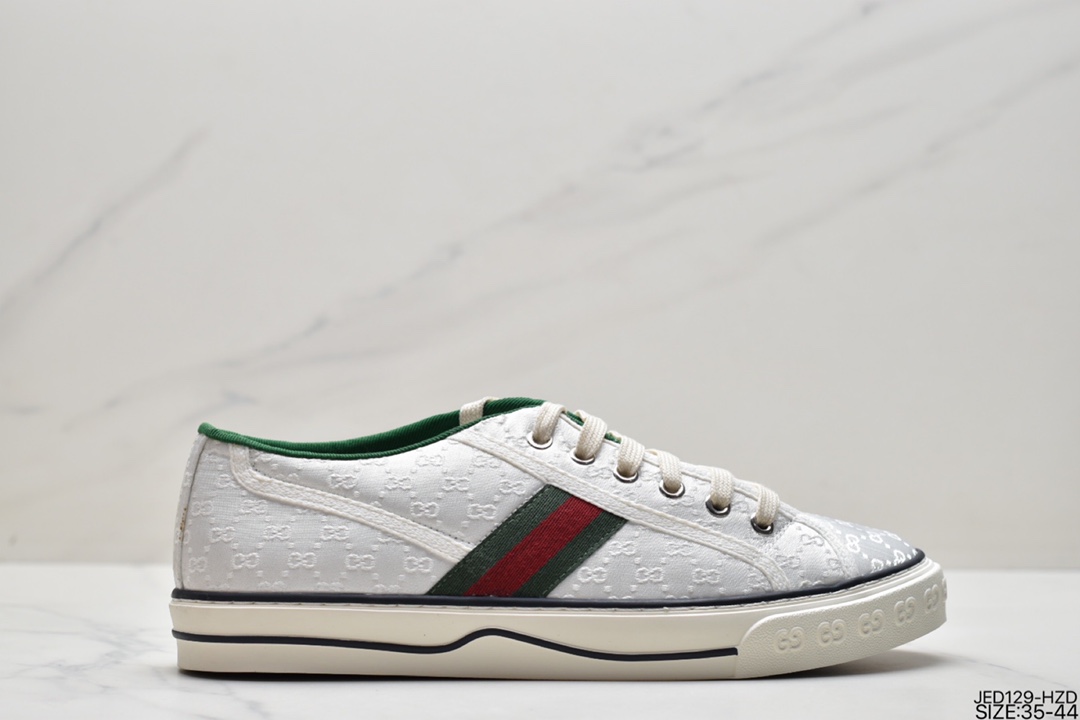 运动板鞋, 板鞋, 古驰, Gucci - GUCCI古驰 Tennis 1977 Print Sneaker帆布印花复古休闲运动板鞋