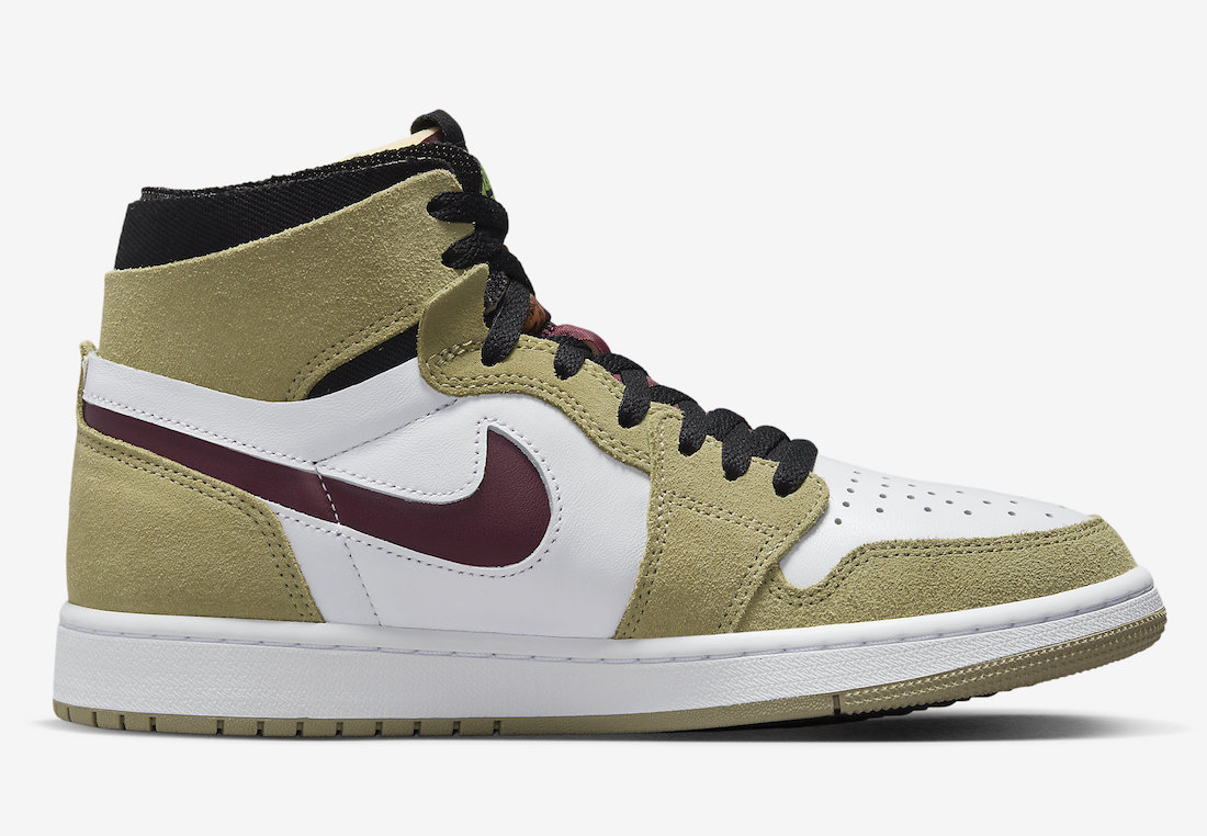 Air Jordan 1 Zoom CMFT Neutral Olive Cherrywood Red CT0978-203 Release Date