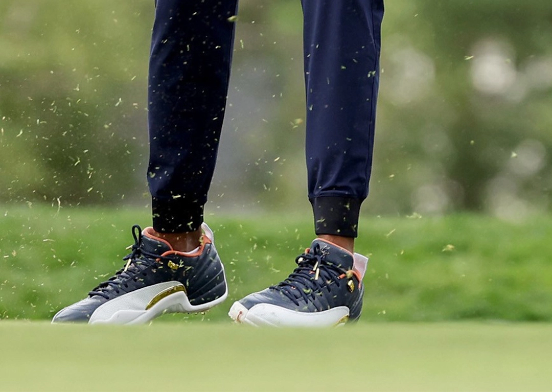 Air Jordan 12 Low Golf Midnight Navy White Burnt Sunrise Metallic Gold DZ4524-400 Release Date