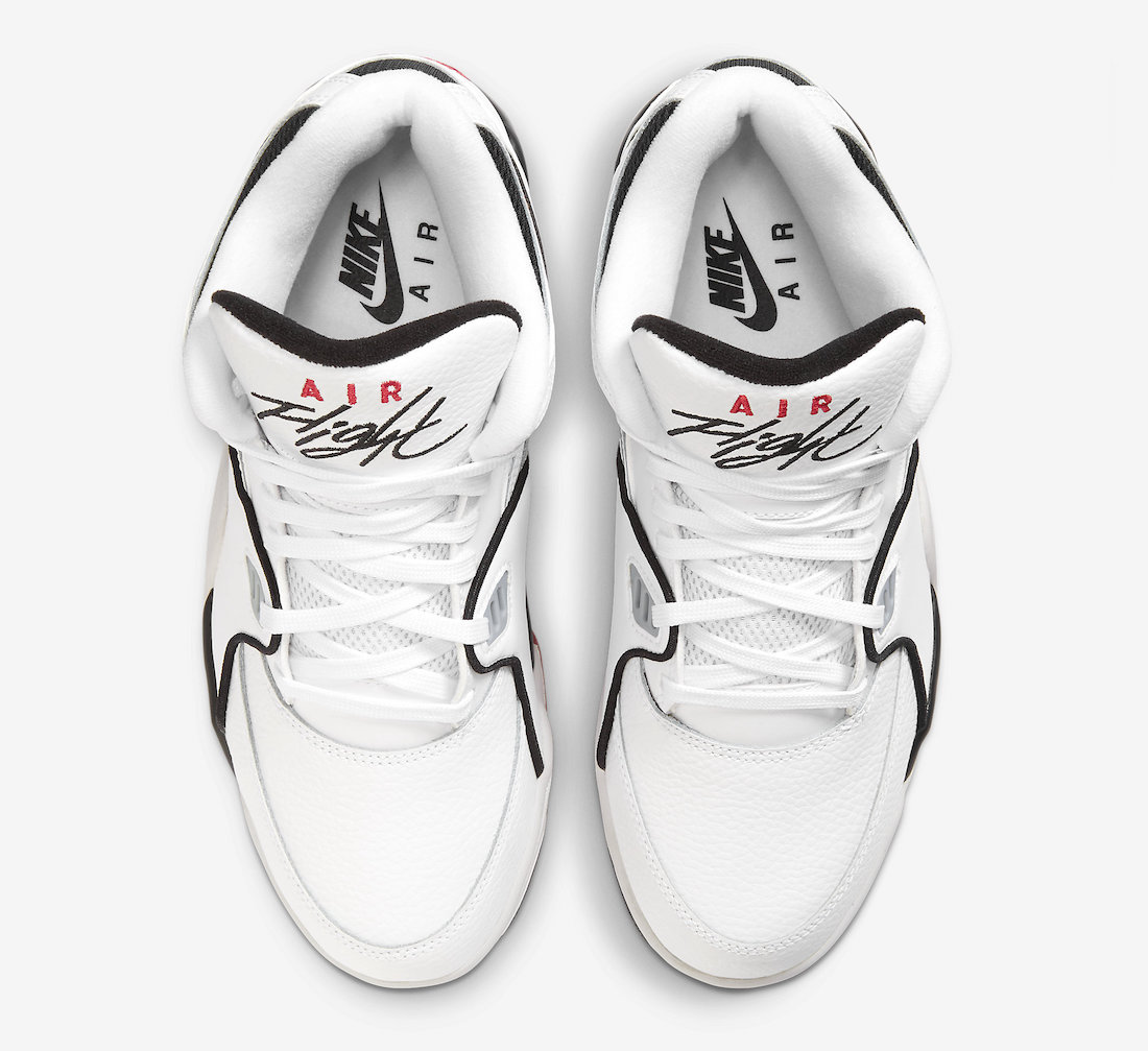 Nike Air Flight 89 White Black Light Smoke Grey University Red DB5918-100 Release Date