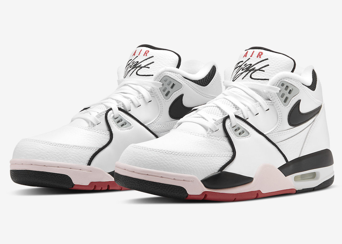 Nike Air Flight 89 White Black Light Smoke Grey University Red DB5918-100 Release Date