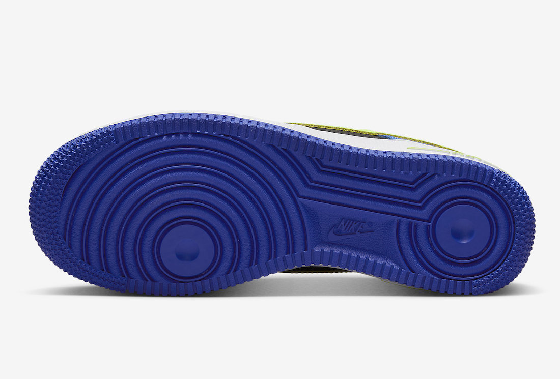 Nike Air Force 1 Low GS Black Blue Volt FD0302-400 Release Date