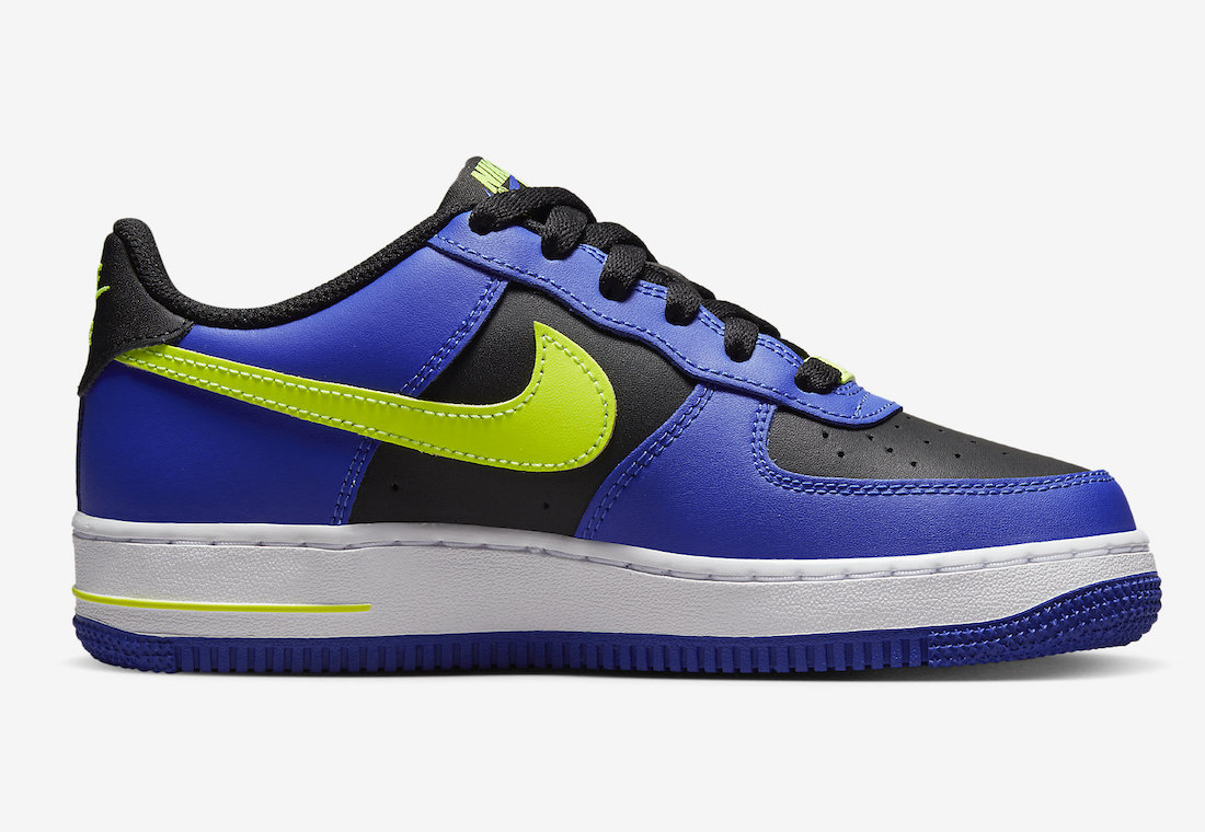 Nike Air Force 1 Low GS Black Blue Volt FD0302-400 Release Date