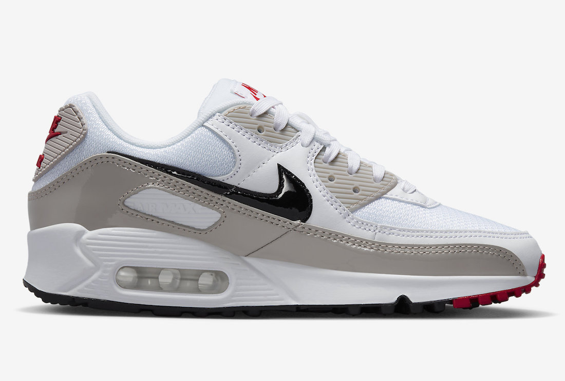 Nike Air Max 90 White Grey Black Red DX0116-101 Release Date Nike Air Max 90 White Grey Black Red DX0116-101 Release Date