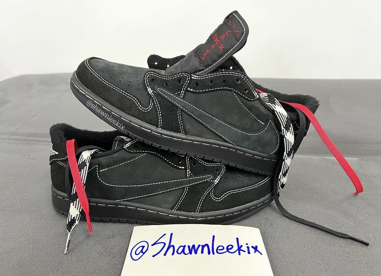 Travis Scott Air Jordan 1 Low Black Phantom DM7866-001 Release Date On-Feet