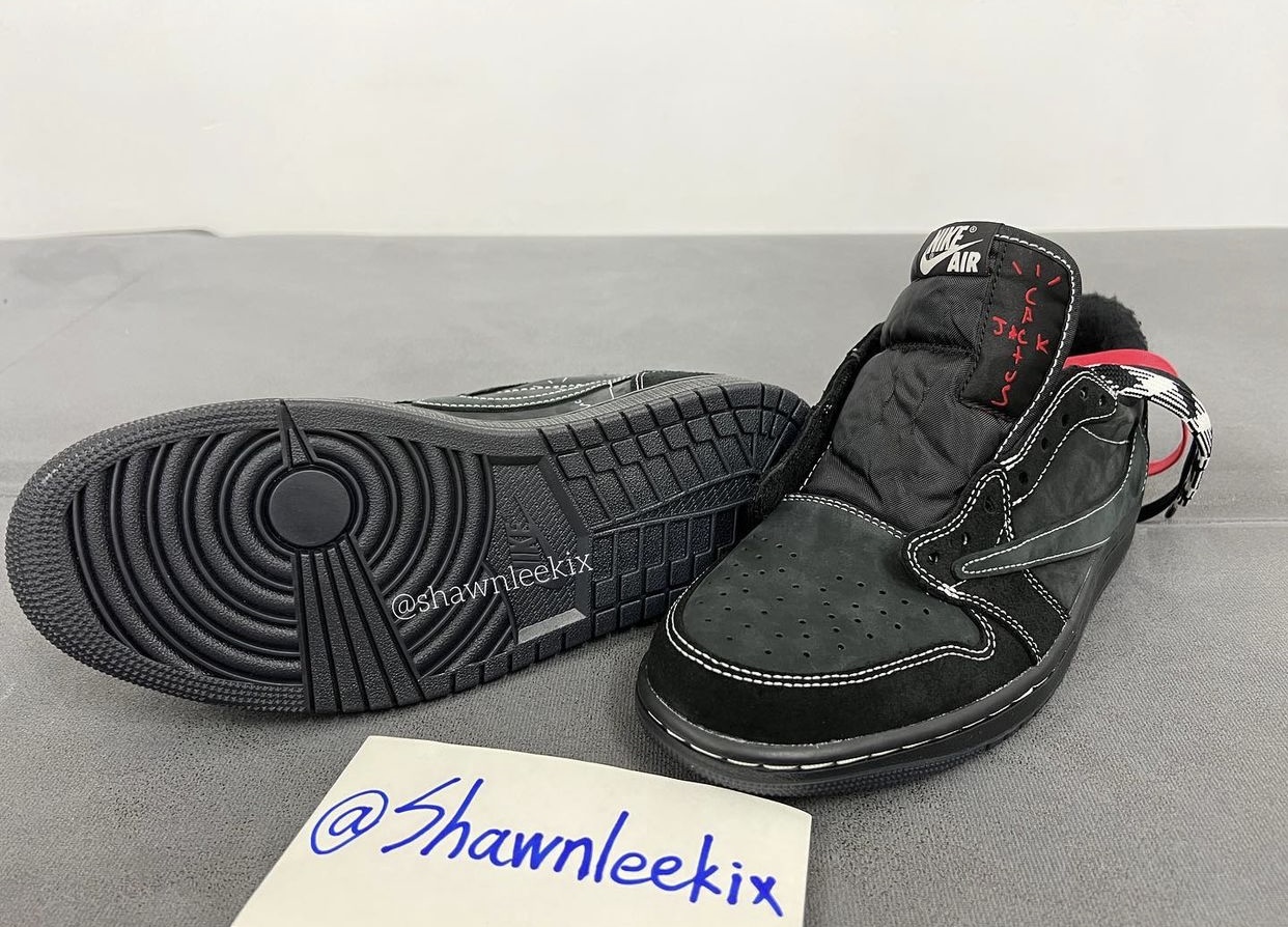 Travis Scott Air Jordan 1 Low Black Phantom DM7866-001 Release Date On-Feet