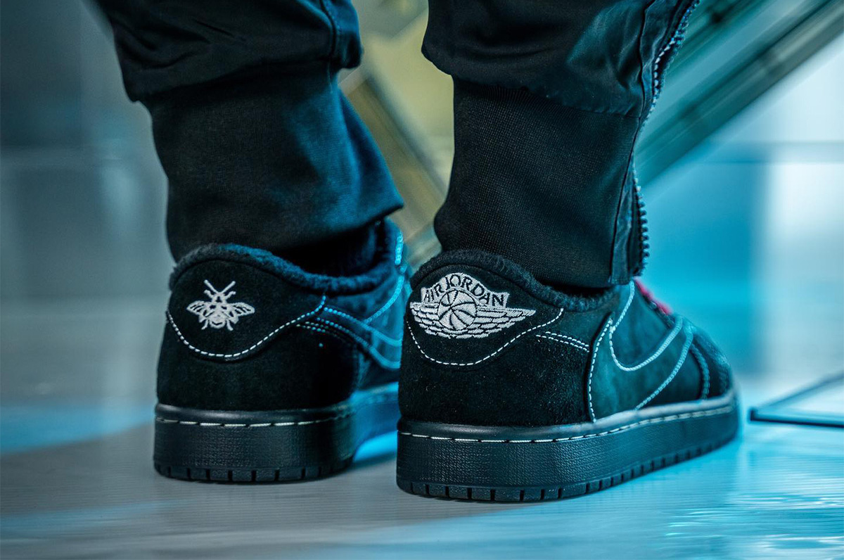 Travis Scott Air Jordan 1 Low Black Phantom DM7866-001 Release Date On-Feet