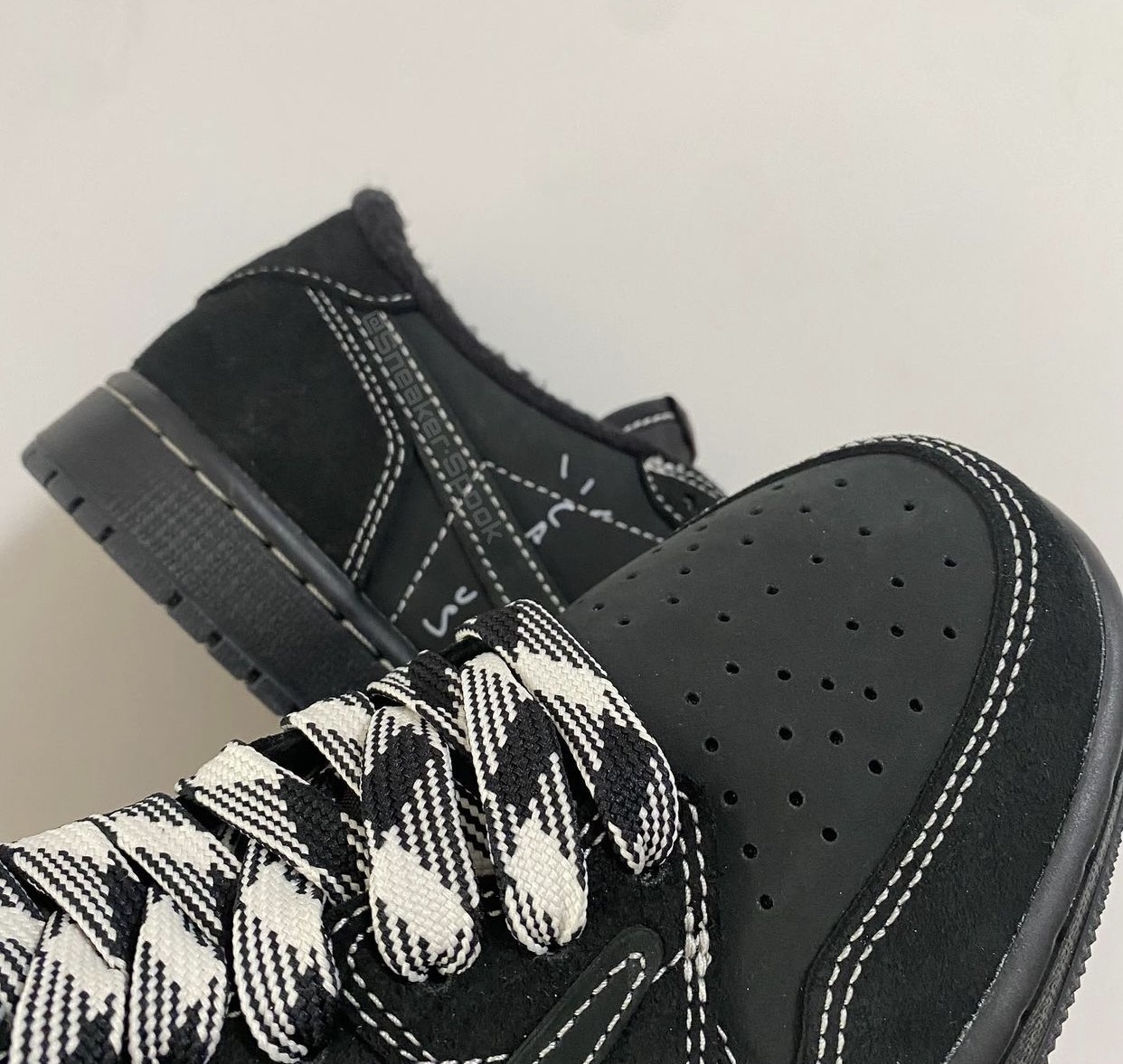 Travis Scott Air Jordan 1 Low OG Black Phantom DM7866-001 Release Date On-Foot