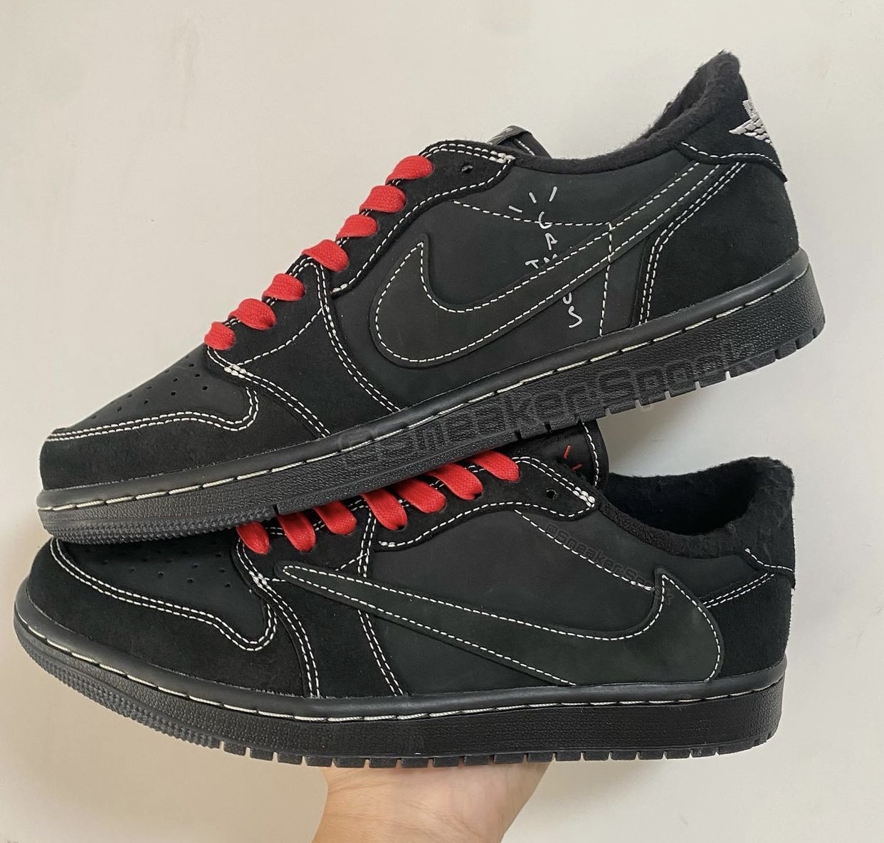 Travis Scott Air Jordan 1 Low OG Black Phantom DM7866-001 Release Date On-Foot