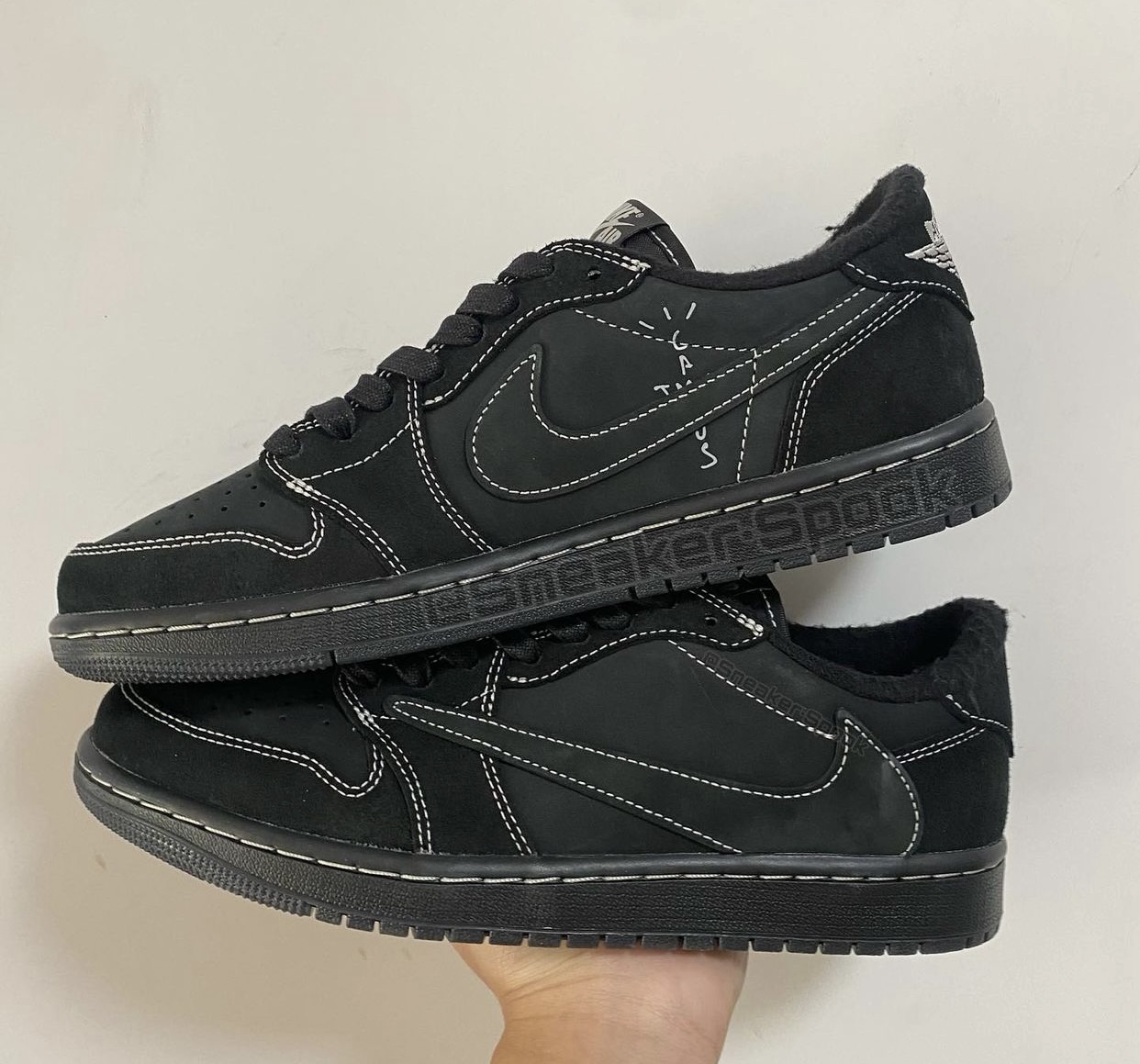 Travis Scott Air Jordan 1 Low OG Black Phantom DM7866-001 Release Date On-Foot