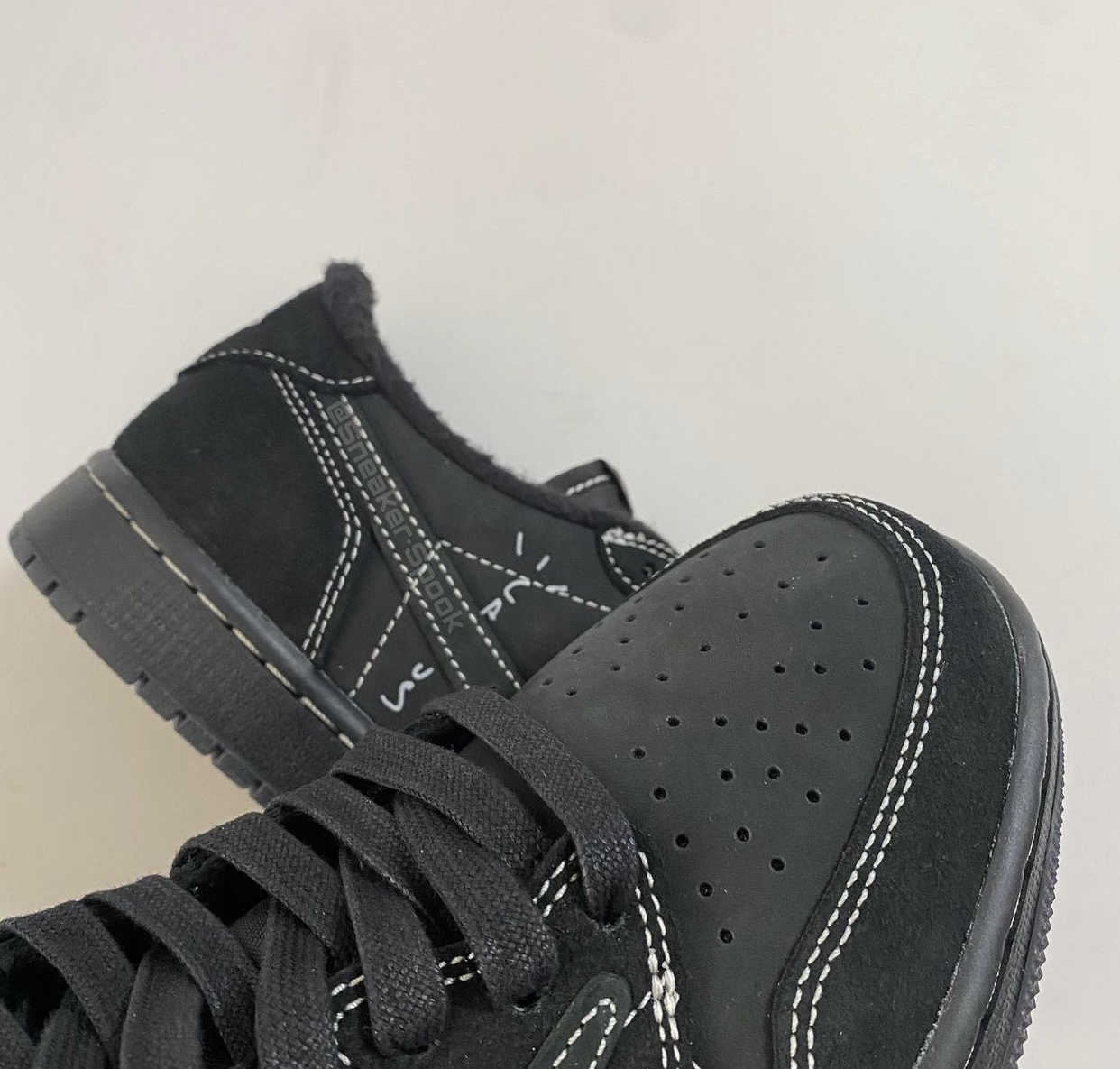 Travis Scott Air Jordan 1 Low OG Black Phantom DM7866-001 Release Date On-Foot