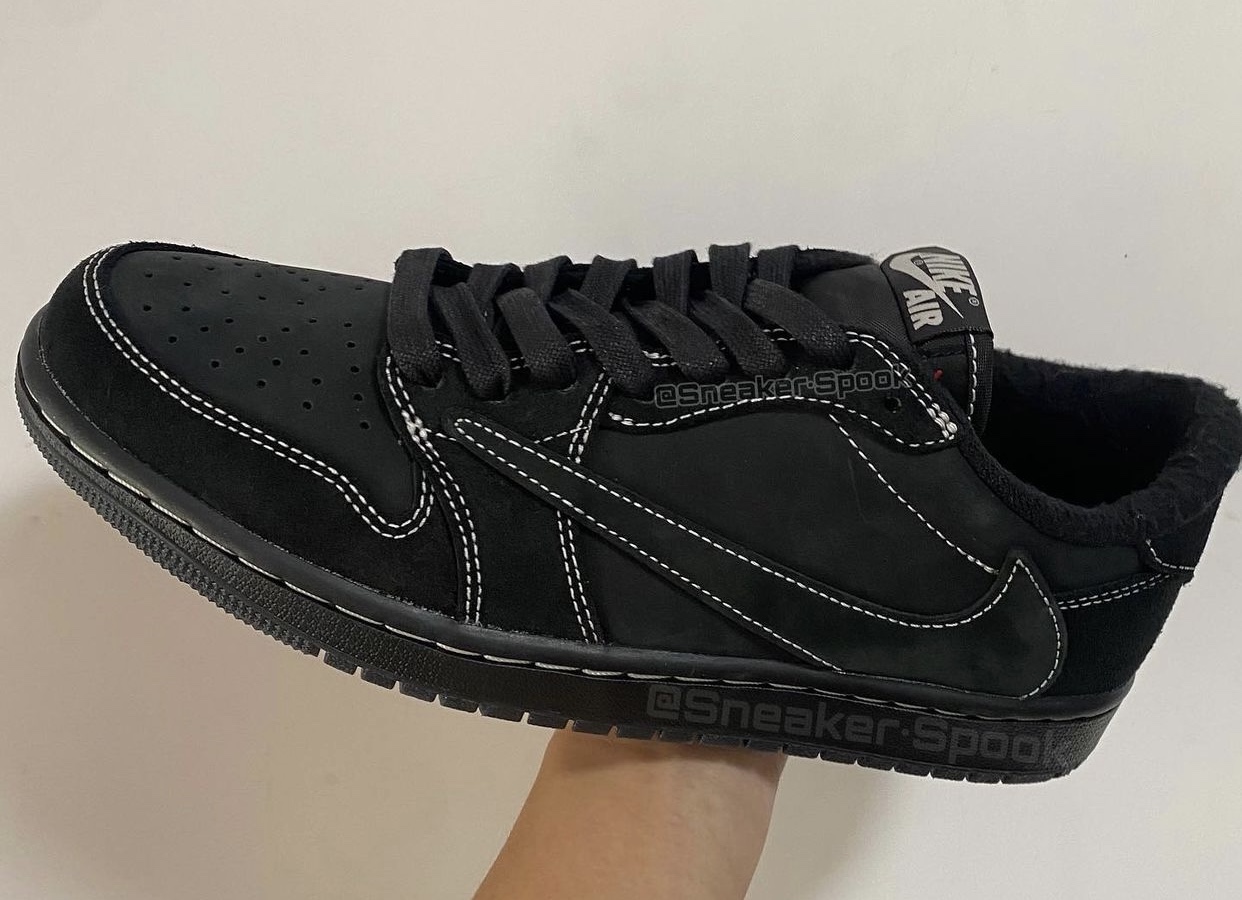 Travis Scott Air Jordan 1 Low OG Black Phantom DM7866-001 Release Date On-Foot