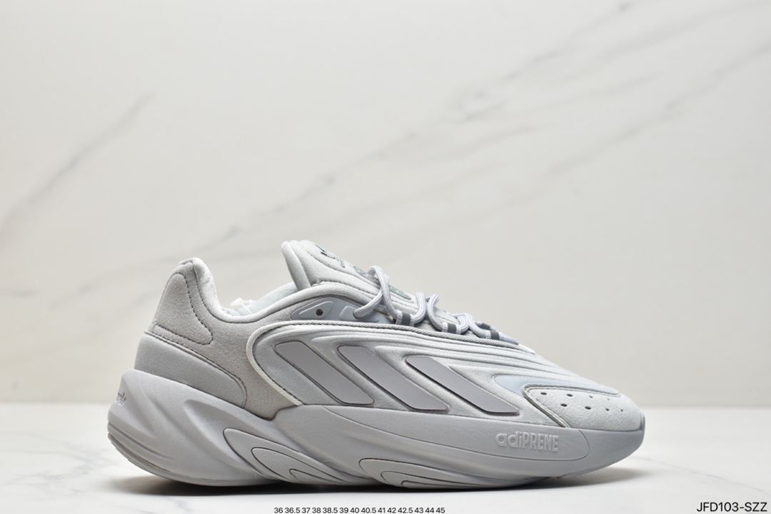 Adidas/阿迪达斯 Ozelia adiPENE 水管2.0 皮面复古运动老爹鞋