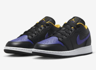 初见。Air Jordan 1 Low “Lakers”