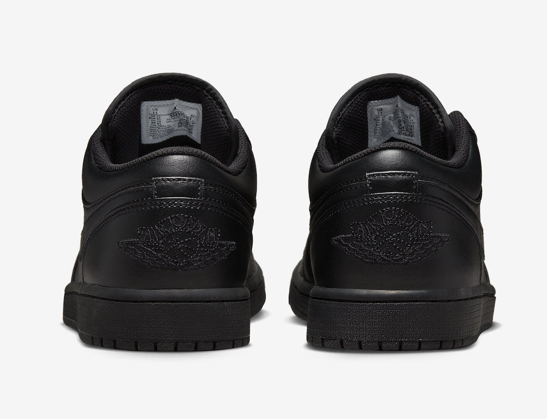 Air Jordan 1 Low Triple Black 553558-093 Release Date