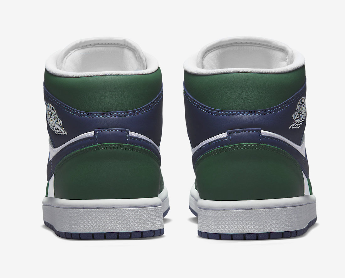 Air Jordan 1 Mid White Green Navy DZ5326-300 Release Date