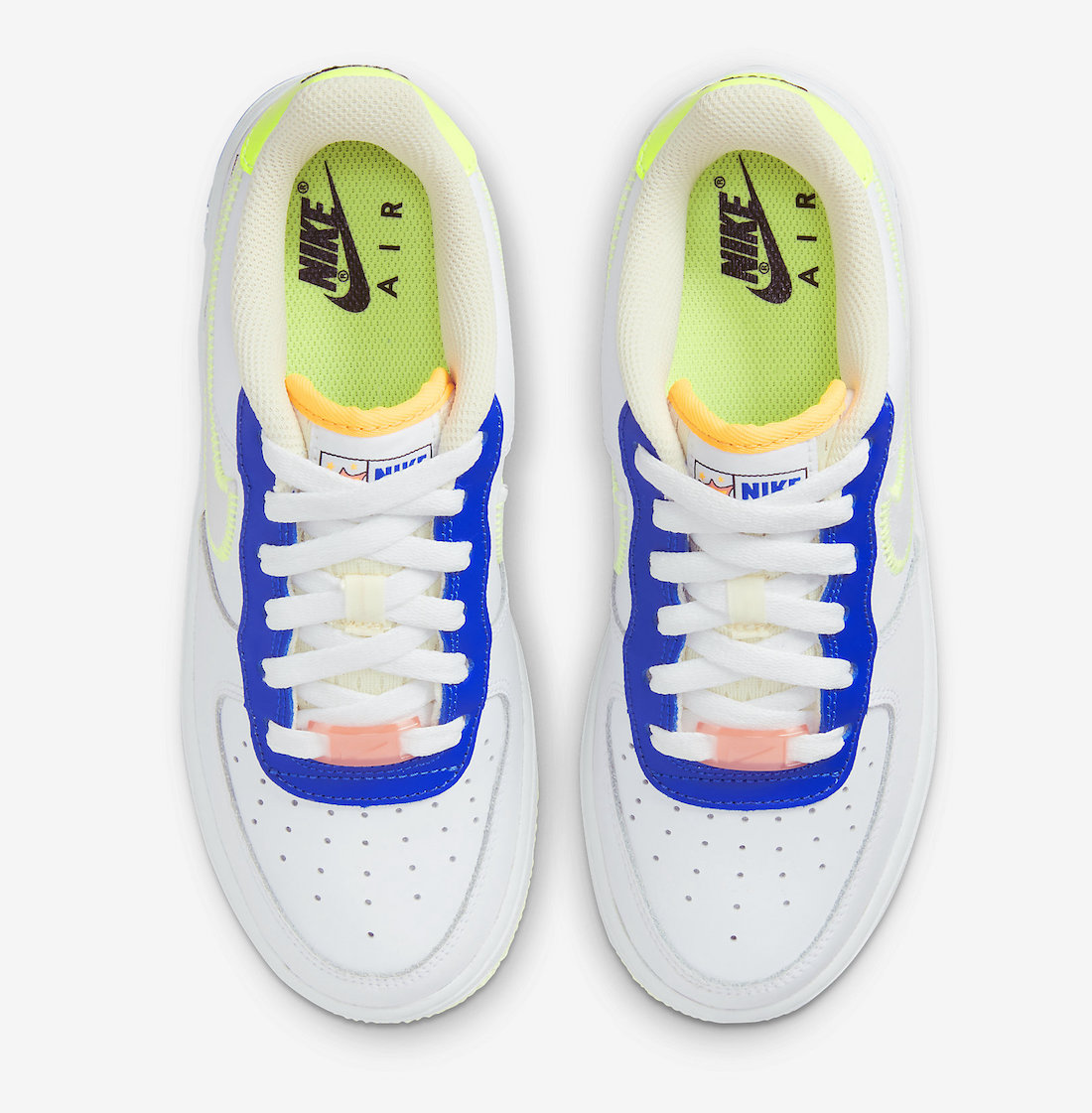 Nike Air Force 1 Low GS White Laser Orange Ghost Green Grey Heather FB1393-111 Release Date