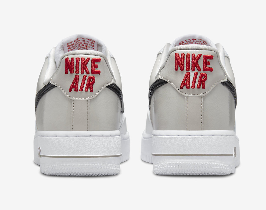 Nike Air Force 1 Low Light Iron Ore Black White University Red DQ7570-001 Release Date