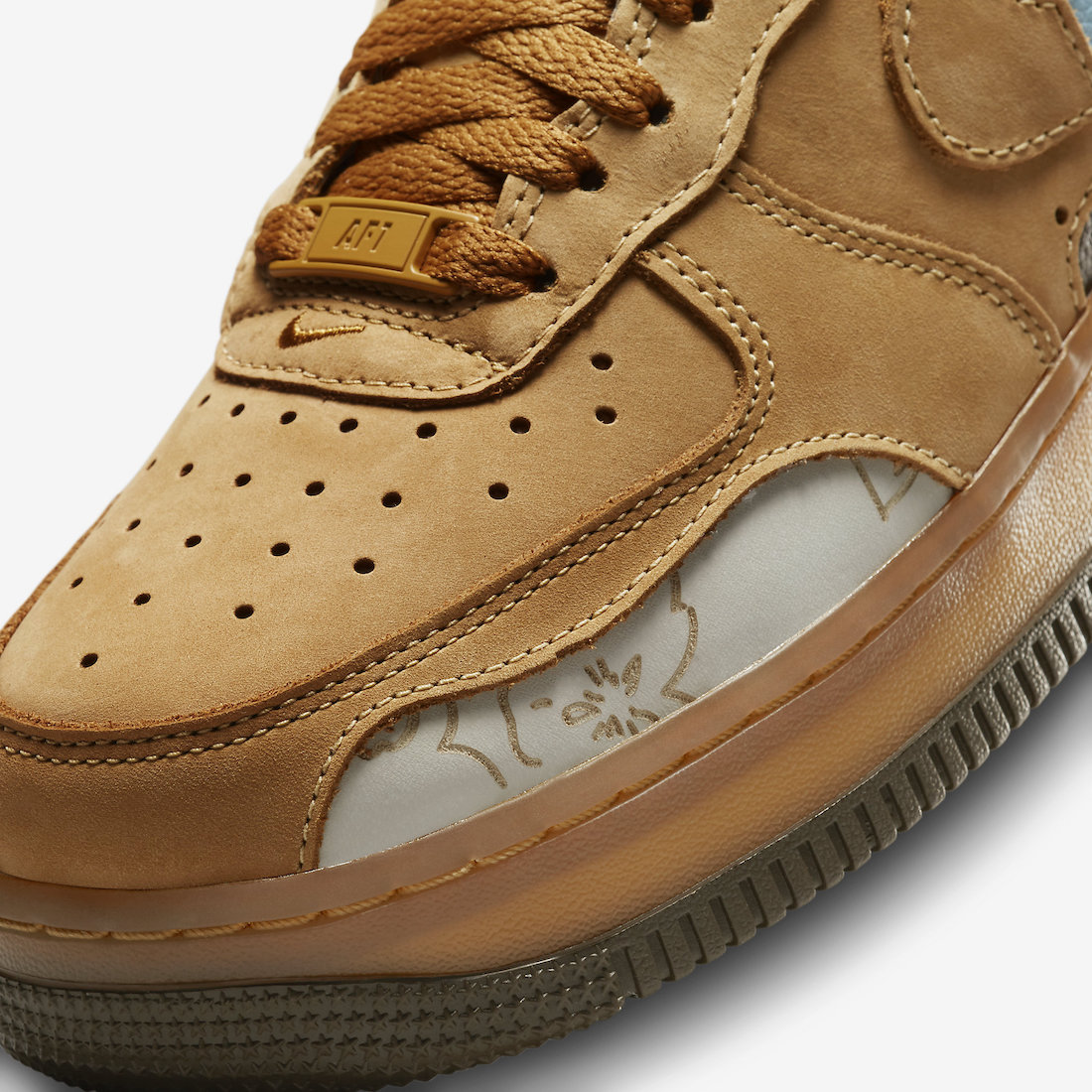 Nike Air Force 1 Low Wheat Mocha DQ7580-700 Release Date