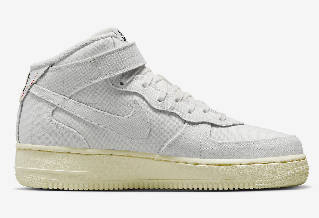 Nike Air Force 1 Mid White Canvas DZ4866-121 Release Date