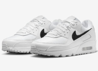 覆盖着黄貂鱼和爬行动物纹理的Nike Air Max 90