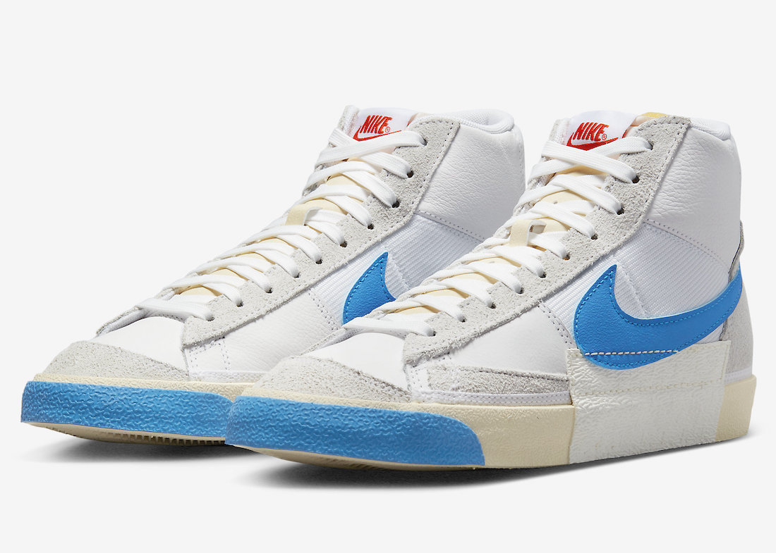 Nike Blazer Mid 77 Remastered White Photo Blue Beach DQ7673-102 Release Date