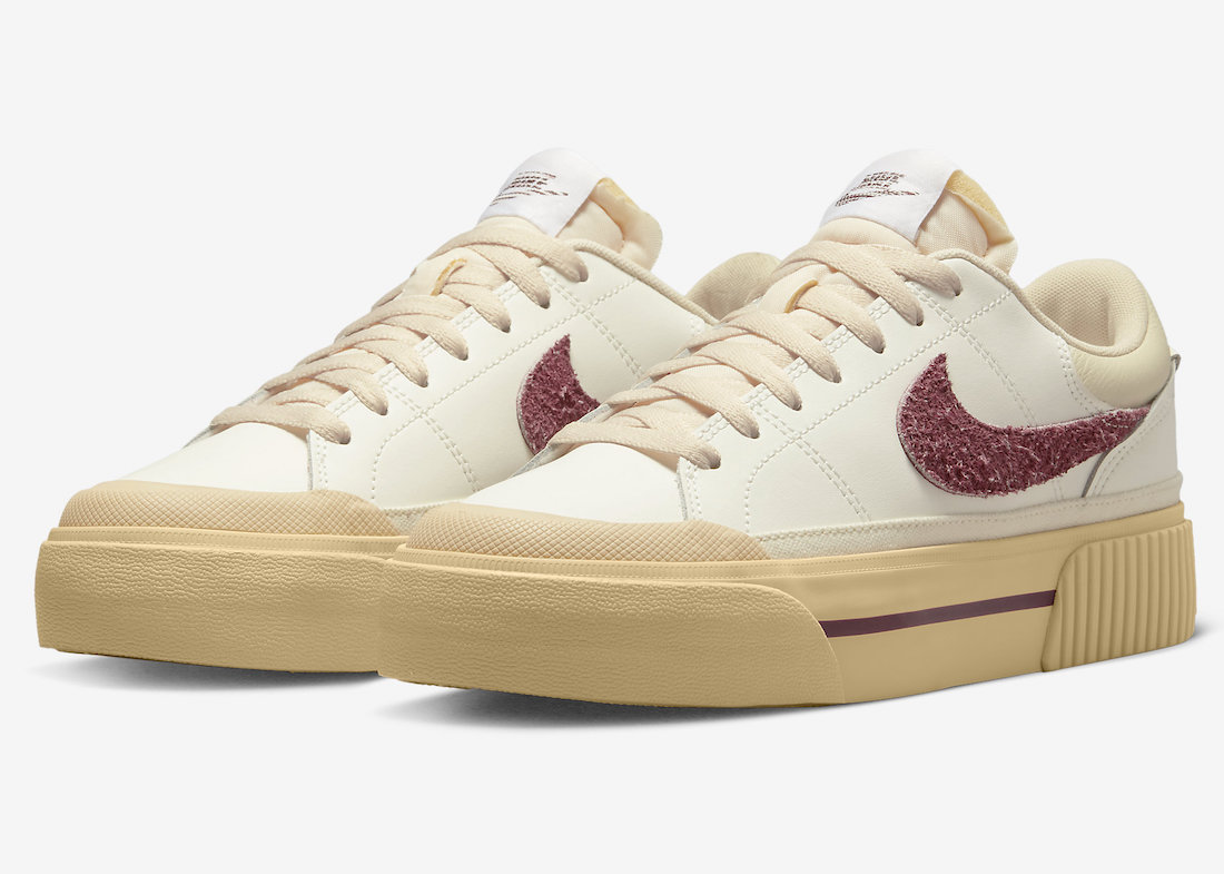 Nike Court Legacy Lift Sail Sesame Coconut Milk Dark Beetroot DZ4766-133 Release Date