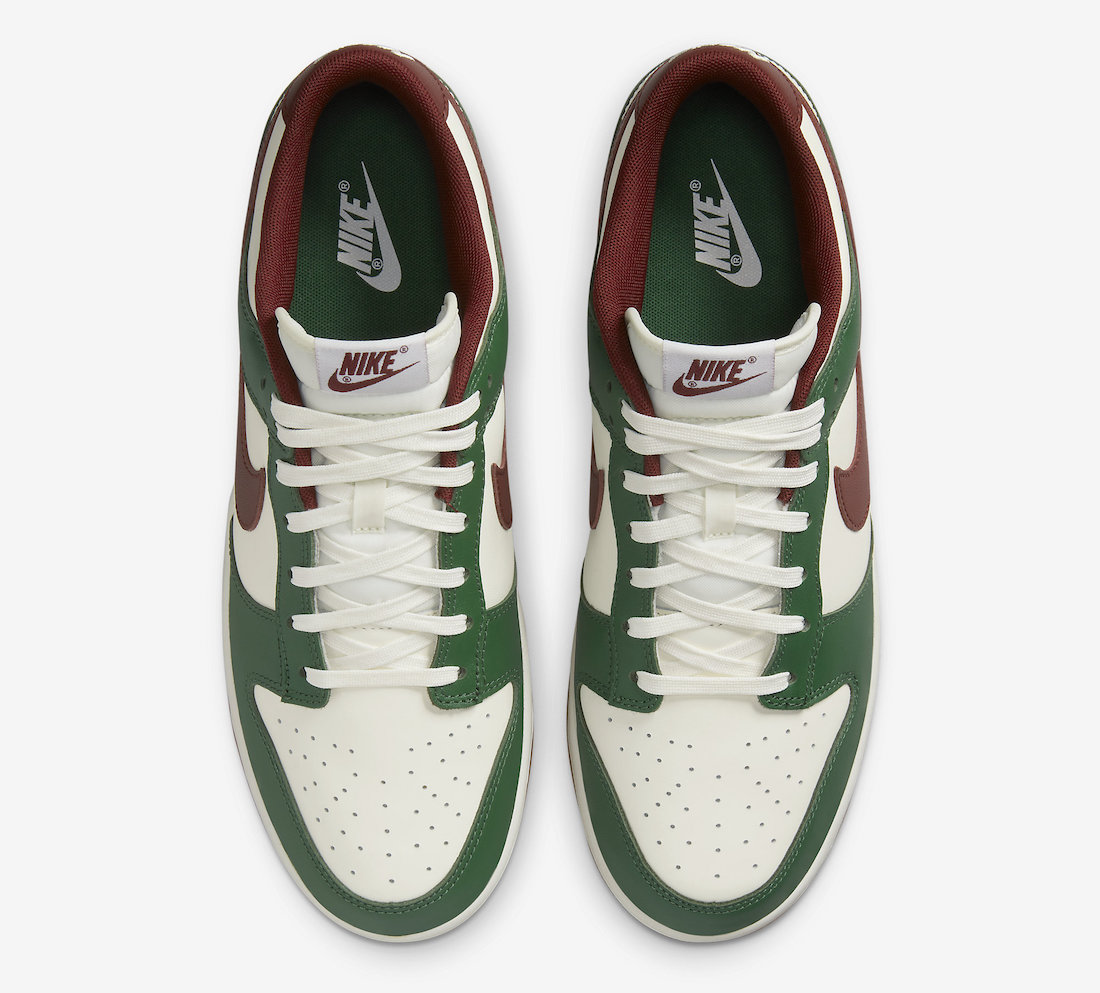 Nike Dunk Low Gorge Green Team Red FB7160-161 Release Date