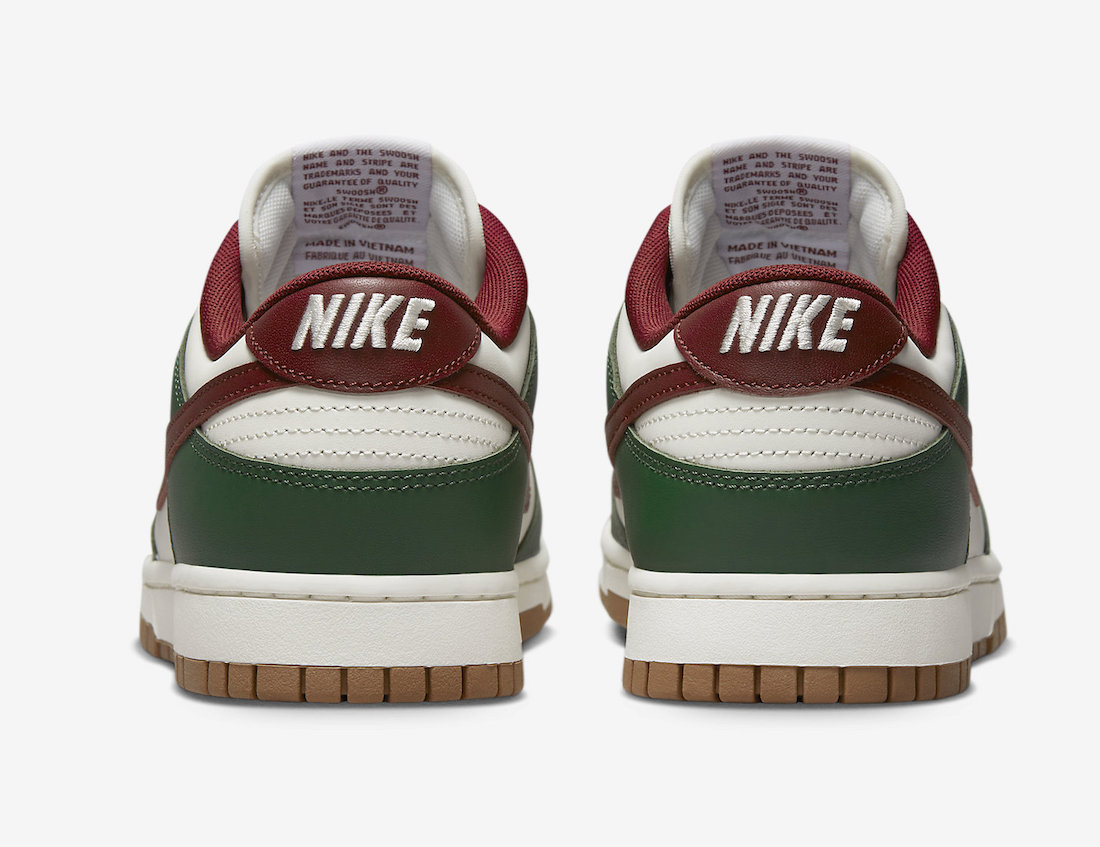 Nike Dunk Low Gorge Green Team Red FB7160-161 Release Date