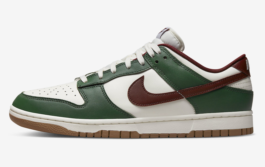 Nike Dunk Low Gorge Green Team Red FB7160-161 Release Date