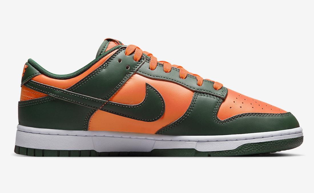 Nike Dunk Low Miami Hurricanes DD1391-300 Release Date