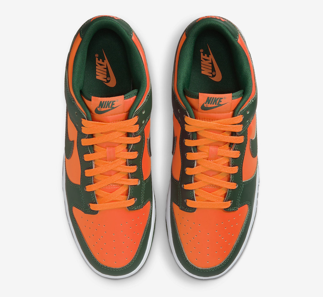 Nike Dunk Low Miami Hurricanes DD1391-300 Release Date