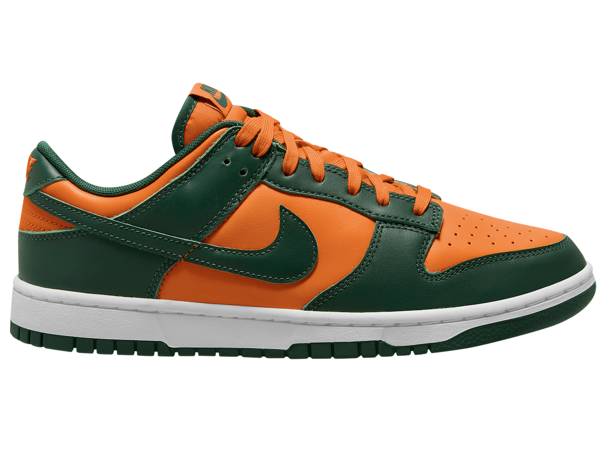Nike Dunk Low Miami Hurricanes DD1391-300 Release Date