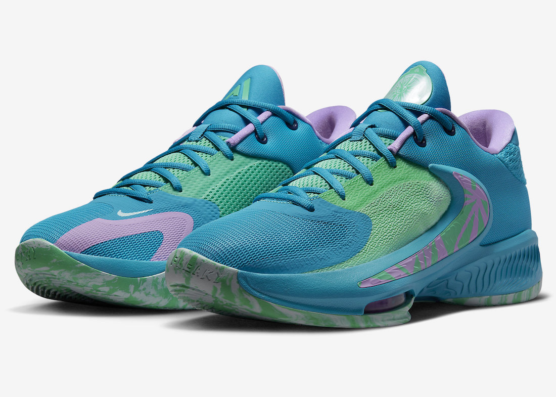 Nike Zoom Freak 4 Birthstone Laser Blue Lilac Light Menta DJ6149-400 Release Date