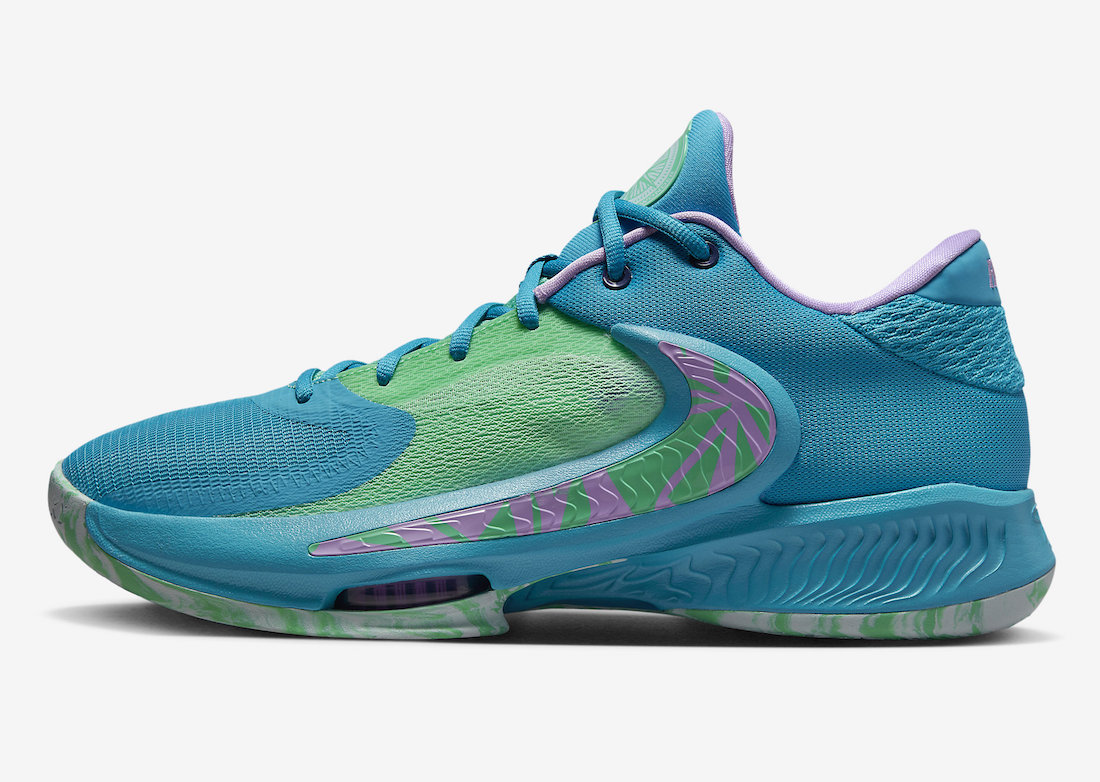 Nike Zoom Freak 4 Birthstone Laser Blue Lilac Light Menta DJ6149-400 Release Date