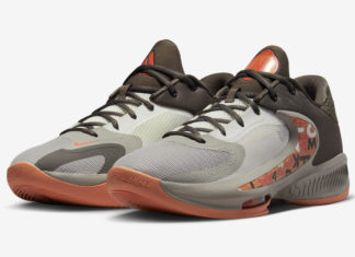 字母哥的Nike Zoom Freak 4在铁石和橙色的恍惚中出现了。