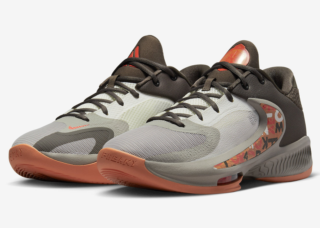 Nike Zoom Freak 4 Ironstone Orange Trance Cobblestone Sail DJ6149-003 Release Date