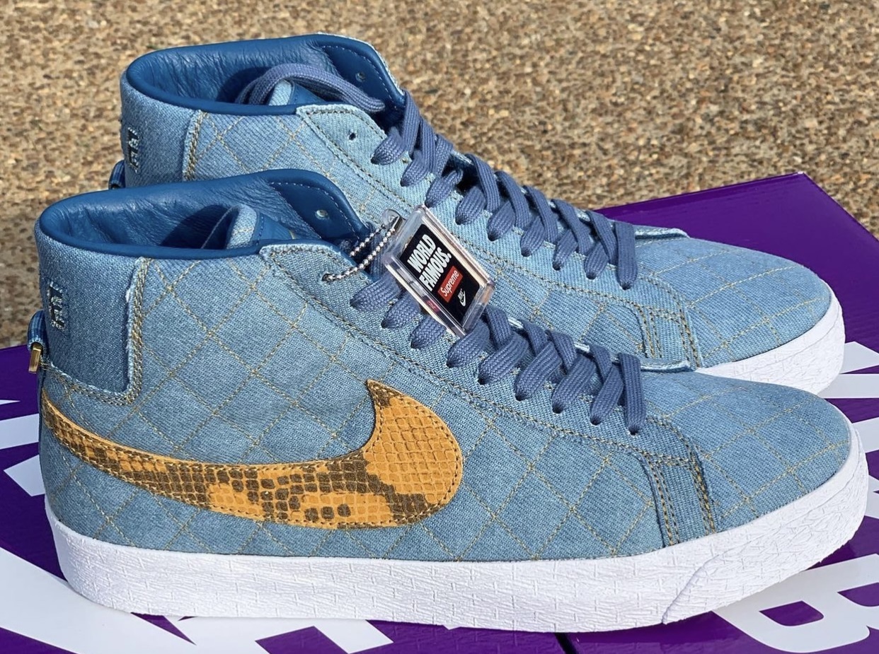 Supreme Nike SB Blazer Mid Industrial Blue DX8421-400 Release Date