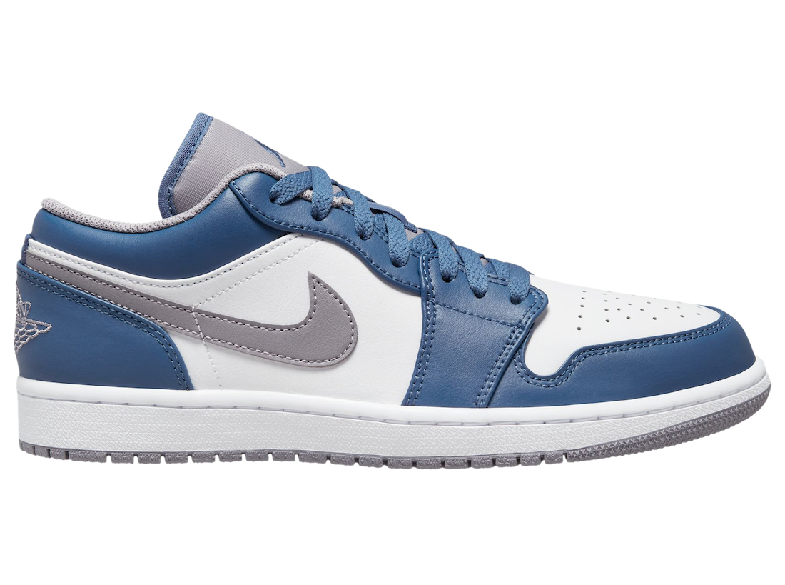 Air Jordan 1 Low White Blue Grey 553558-412 Release Date