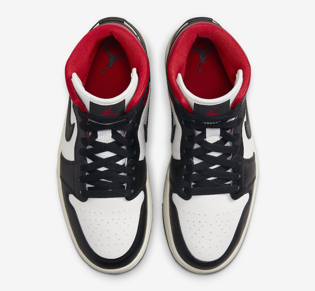 Air Jordan 1 Mid Black Gym Red Sail BQ6472-061 Release Date