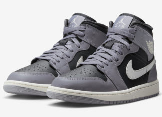 Air Jordan 1 Mid “Cement Grey “的官方照片