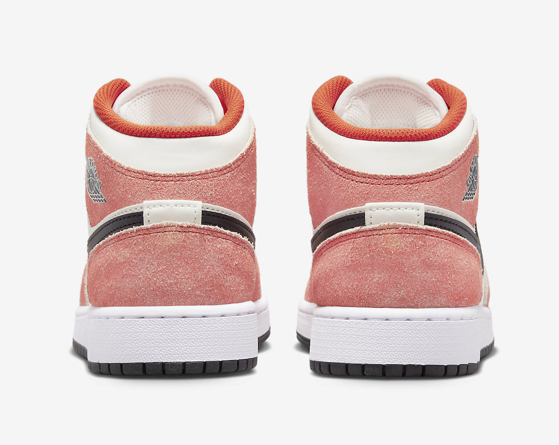 Air Jordan 1 Mid GS Orange Suede DV1336-800 Release Date