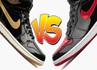 更好的Air Jordan 1专利。”黑金 “或 “红色”。
