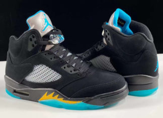 初见。Air Jordan 5 “Aqua”