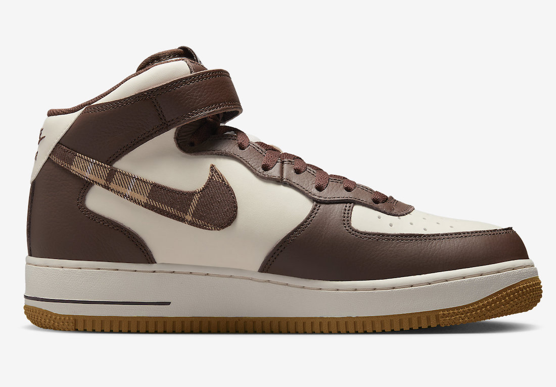 Nike Air Force 1 Mid Brown Plaid DV0792-100 Release Date