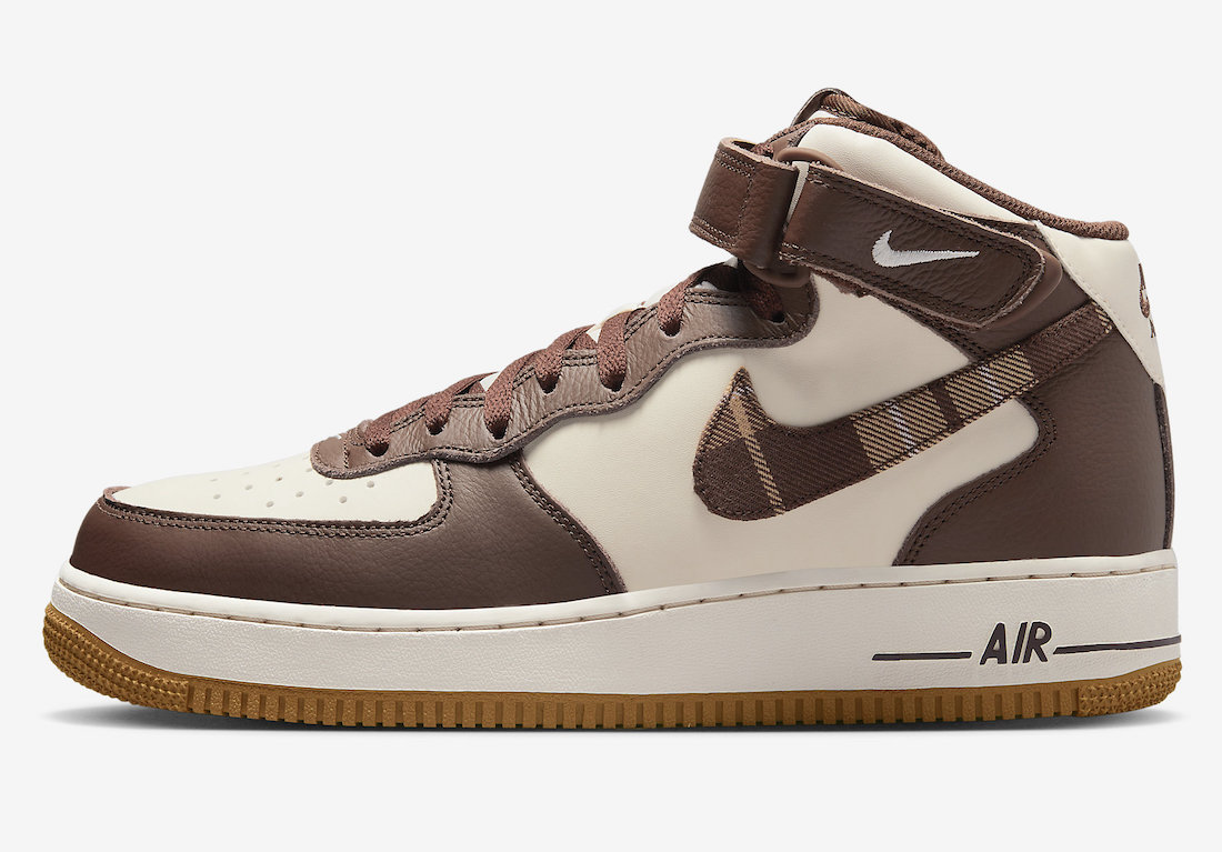 Nike Air Force 1 Mid Brown Plaid DV0792-100 Release Date