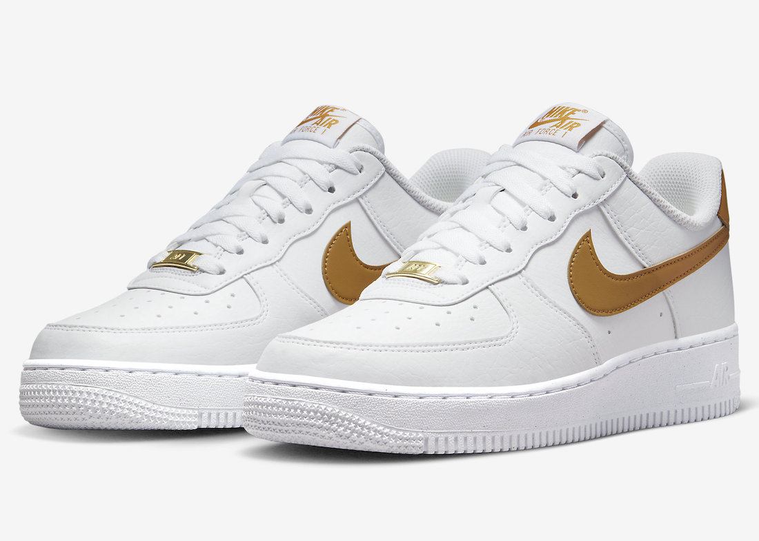 Nike Air Force 1 Next Nature White Gold Suede DN1430-104 Release Date