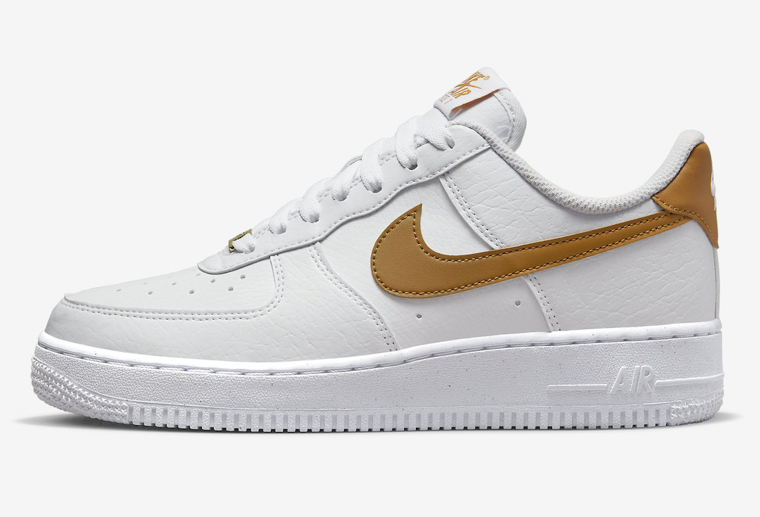 Nike Air Force 1 Next Nature White Gold Suede DN1430-104 Release Date