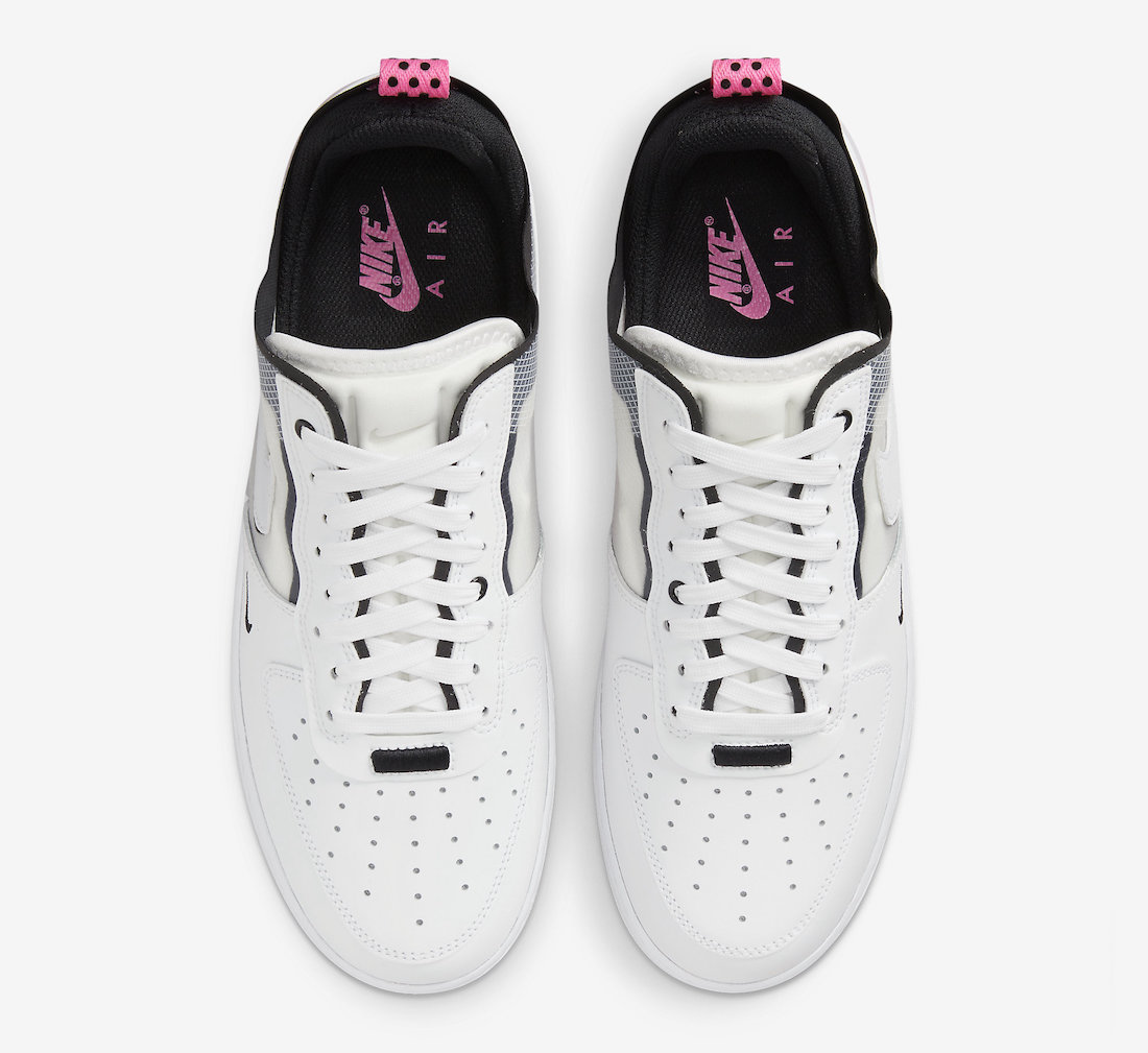 Nike Air Force 1 React White Black Pink DV0808-100 Release Date